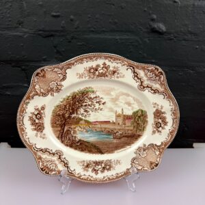 Johnson Brothers Old Britain Castles Brown Platter Serving Plate 12" x 10"