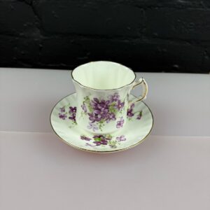 Hammersley Bone China Victorian Violets Tea Cup and Saucer Set