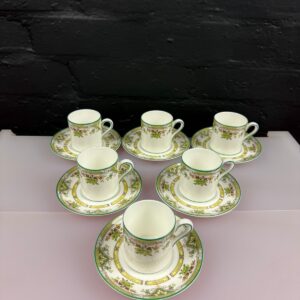 Wedgwood Tamarisk R4547 Small Coffee Cups / Cans and Saucers Set of 6