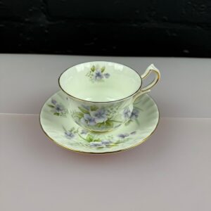 Hammersley Bone China Floral Violets Tea Cup and Saucer Set