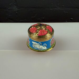Franklin Mint Vintage House of Faberge Swan Lake Musical Trinket Box