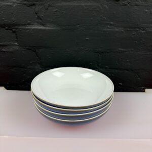 Denby Imperial Blue Pasta Bowls 8.75" Wide Set of 4 1st Quality