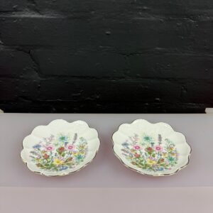 Aynsley Wild Tudor Scalloped Edge Side Plate 15 cm Wide Set of 2