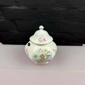 Aynsley Wild Tudor Large Lidded Hexagonal Ginger / Storage Jar 6.25" High