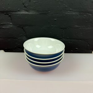 Denby Imperial Blue Cereal Bowls 6.5" Wide Set of 4 1st Quality