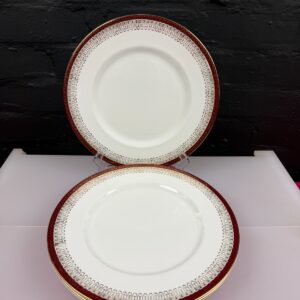 Royal Grafton Majestic Red Dinner Plates 10.75" Wide Set of 4