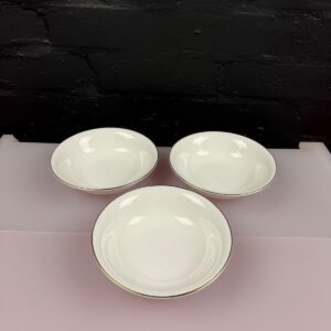 Wedgwood Delphi Gold Cereal Bowls 15.5 cm Wide Set of 3