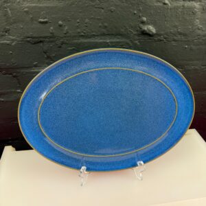 Denby Imperial Blue Oval Carving Serving Platter Plate 14.75" x 11"