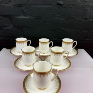 Paragon / Royal Albert Athena Coffee Cups and Saucers Set of 6