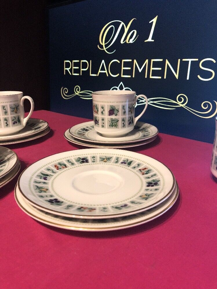 4 x Royal Doulton Tapestry Tea Trios Cups Saucers and Side Plates Set