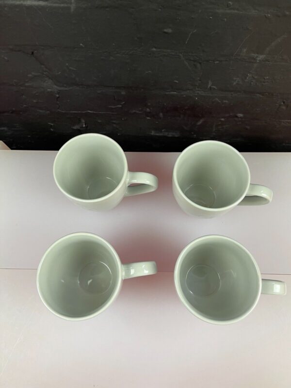 4 x Dunelm Love Hearts Tea / Coffee Mugs Curved 4.5" High 2 Sets Available No1 Replacements